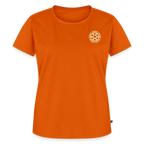 Design T-Shirt „Ich danke, also bin ich“ für Damen aus Bio-Baumwolle, Farbe: orange – Dankfabrik.