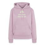 Design-Hoodie „Ich danke, also bin ich“ für Damen aus Bio-Baumwolle, leuchtende Farbe: altrosa – Dankfabrik.