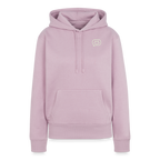 Design Hoodie „Seid lieb zueinander“ für Damen aus Bio-Baumwolle, Farbe: rosa – Dankfabrik.