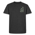 T-Shirt „Eat. Sleep. Thank. Repeat.“ | Herren * - Anthrazit meliert