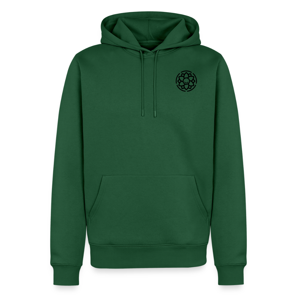 Design-Hoodie „Dankbarkeit“ für Herren aus Bio-Baumwolle, Farbe: grün – Dankfabrik.
