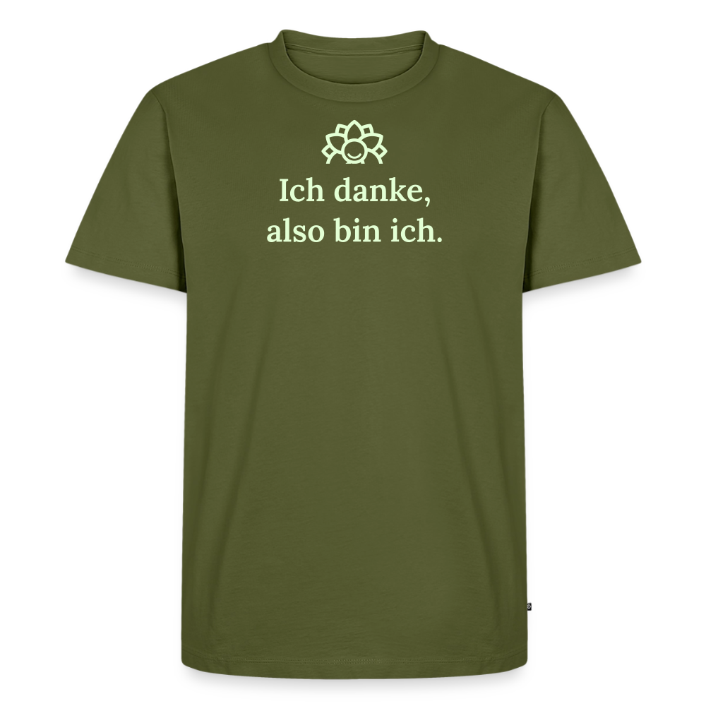 T-Shirt „Ich danke, also bin ich." | Herren * - Khaki