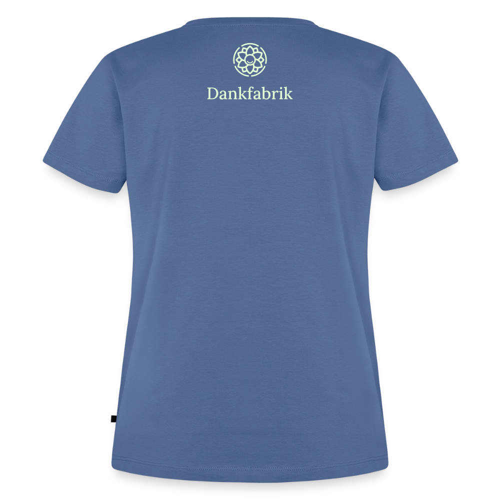 T-Shirt „Ich danke, also bin ich." | Damen * - Taubenblau