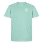 Design T-Shirt „Eat. Sleep. Thank. Repeat.“ für Herren aus Bio-Baumwolle, Farbe: türkis - Dankfabrik.