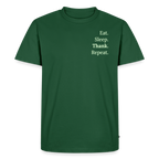 T-Shirt „Eat. Sleep. Thank. Repeat.“ | Herren * - Flaschengrün