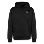 Design Hoodie „Seid lieb zueinander“ für Herren aus Bio-Baumwolle, Farbe: schwarz – Dankfabrik.