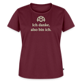 T-Shirt „Ich danke, also bin ich." | Damen * - Burgunderrot