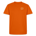 Design T-Shirt „Seid lieb zueinander“ für Herren aus Bio-Baumwolle, Farbe: orange – Dankfabrik.