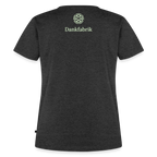 T-Shirt „Eat. Sleep. Thank. Repeat.“ | Damen * - Anthrazit meliert