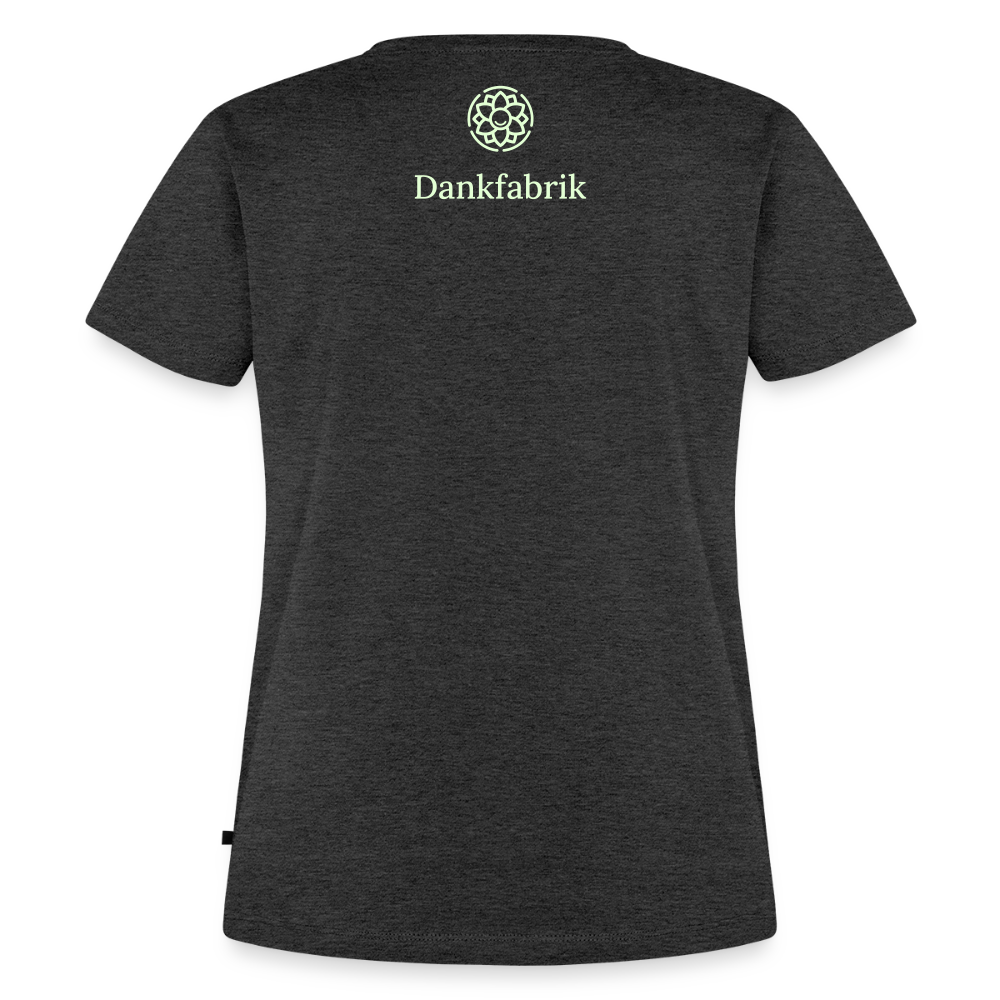 T-Shirt „Eat. Sleep. Thank. Repeat.“ | Damen * - Anthrazit meliert