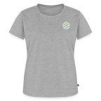Design T-Shirt „Eat. Sleep. Thank. Repeat.“ für Damen aus Bio-Baumwolle, Farbe: grau - Dankfabrik.
