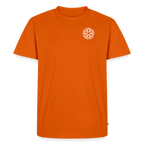 Design T-Shirt „Dankbarkeit“ für Herren aus Bio-Baumwolle, Farbe: orange – Dankfabrik.