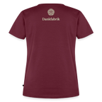 T-Shirt „Seid lieb zueinander“ | Damen * - Burgunderrot