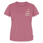 T-Shirt „Eat. Sleep. Thank. Repeat.“ | Damen * - Mauve