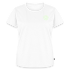 Design T-Shirt „Eat. Sleep. Thank. Repeat.“ für Damen aus Bio-Baumwolle, Farbe: weiß - Dankfabrik.