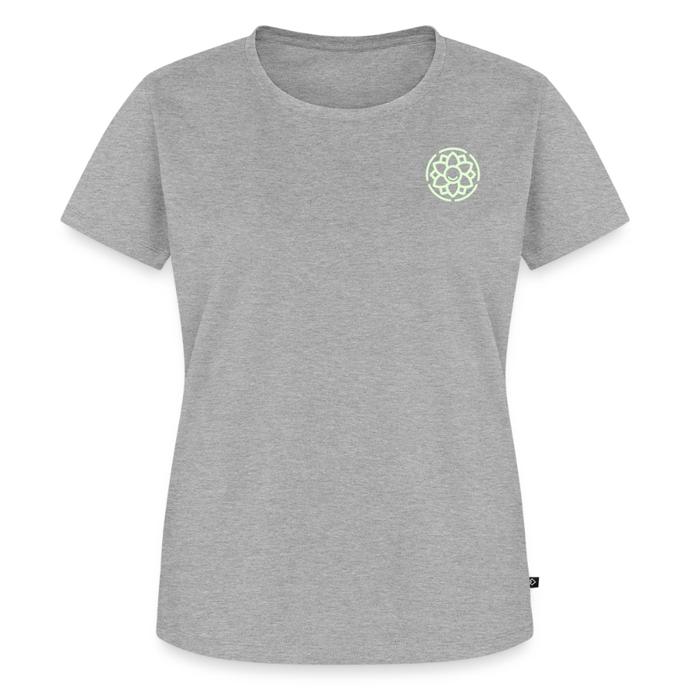 Design T-Shirt „Seid lieb zueinander“ für Damen aus Bio-Baumwolle, Farbe: grau - Dankfabrik.