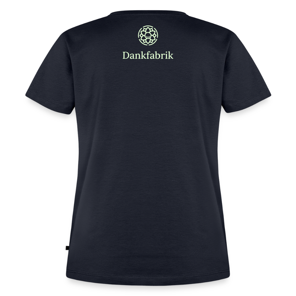 T-Shirt „Ich danke, also bin ich." | Damen * - Navy