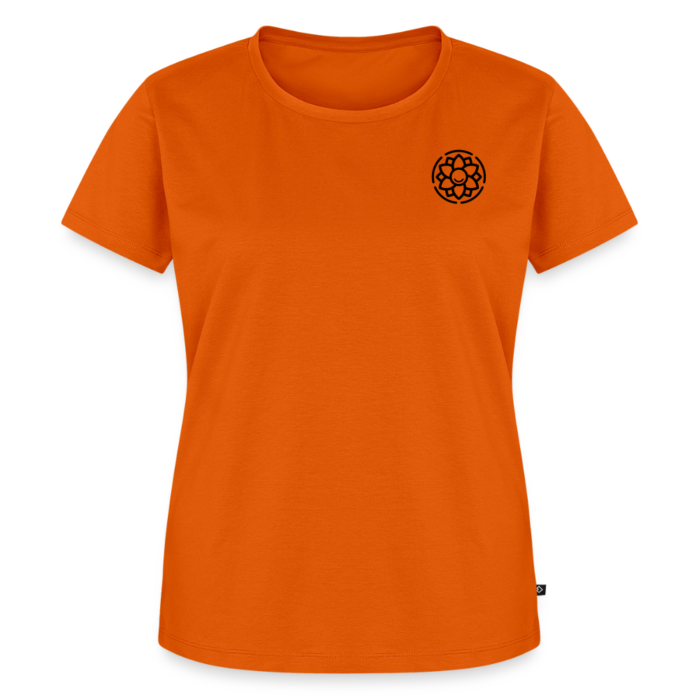 Design T-Shirt „Dankbarkeit“ für Damen aus Bio-Baumwolle, Farbe: orange – Dankfabrik.