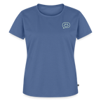 Design T-Shirt „Seid lieb zueinander“ für Damen aus Bio-Baumwolle, Farbe: blau - Dankfabrik.