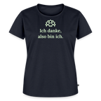 T-Shirt „Ich danke, also bin ich." | Damen * - Navy