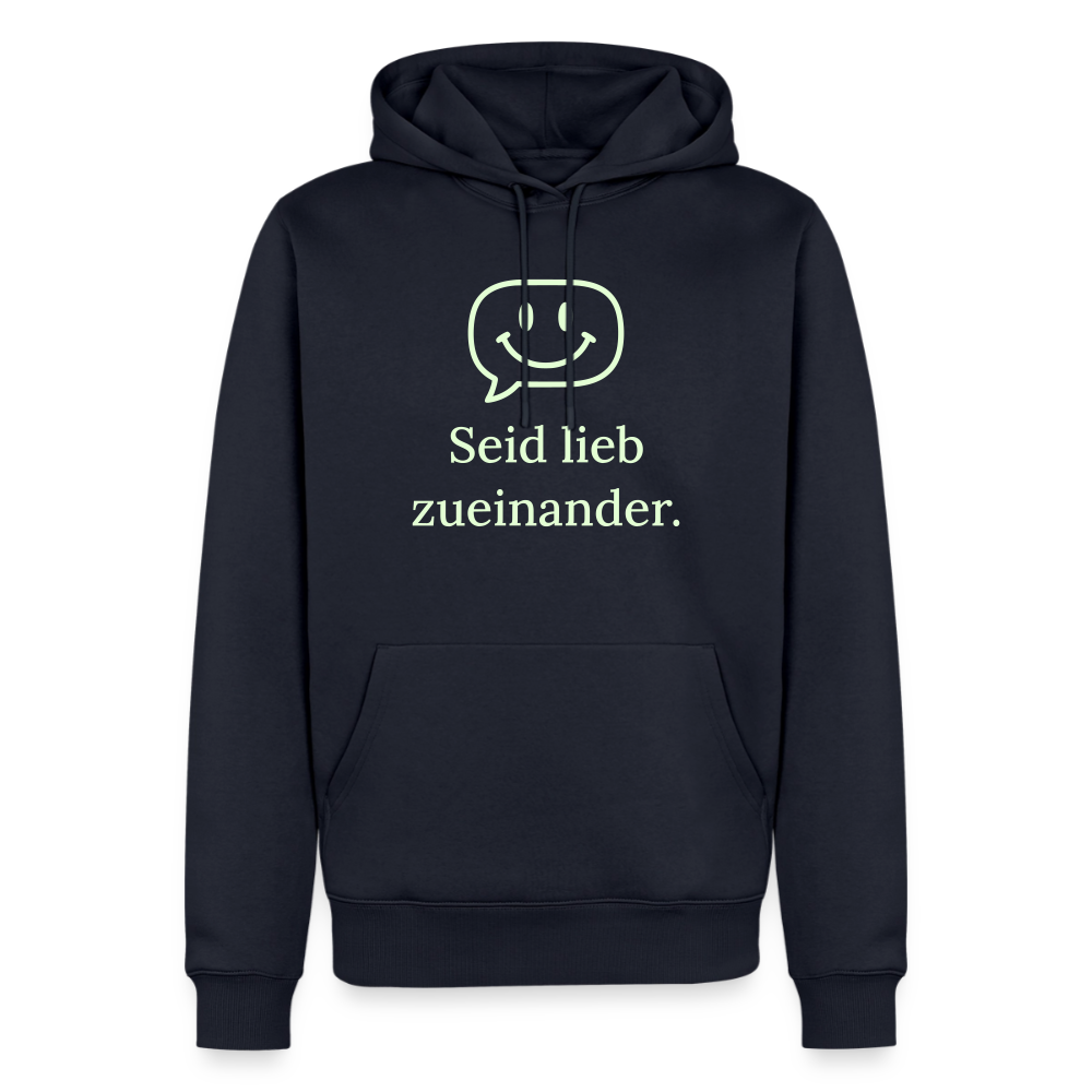 Hoodie „Seid lieb zueinander“ | Herren * - Navy