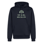 Hoodie „Ich danke, also bin ich.“ | Herren * - Navy
