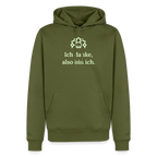 Hoodie „Ich danke, also bin ich.“ | Herren * - Khaki