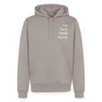Hoodie „Eat. Sleep. Thank. Repeat.“ | Herren * - Taupe