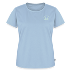 Design T-Shirt „Seid lieb zueinander“ für Damen aus Bio-Baumwolle, Farbe: hellblau - Dankfabrik.