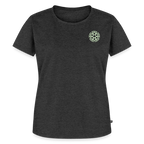 Design T-Shirt „Eat. Sleep. Thank. Repeat.“ für Damen aus Bio-Baumwolle, Farbe: anthrazit - Dankfabrik.