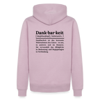 Design-Hoodie „Dankbarkeit“ für Herren aus Bio-Baumwolle, Farbe: altrosa – Dankfabrik.