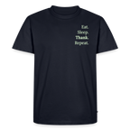 T-Shirt „Eat. Sleep. Thank. Repeat.“ | Herren * - Navy