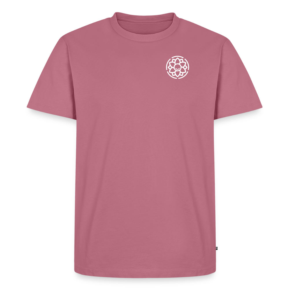 Design T-Shirt „Dankbarkeit“ für Herren aus Bio-Baumwolle, Farbe: rosa – Dankfabrik.