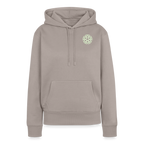 Design Hoodie „Seid lieb zueinander“ für Damen aus Bio-Baumwolle, Farbe: beige – Dankfabrik.