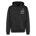 Hoodie „Eat. Sleep. Thank. Repeat.“ | Herren * - Anthrazit meliert