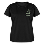 T-Shirt „Eat. Sleep. Thank. Repeat.“ | Damen * - Schwarz