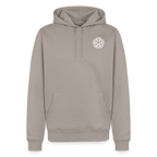 Design-Hoodie „Dankbarkeit“ für Herren aus Bio-Baumwolle, Farbe: beige – Dankfabrik.