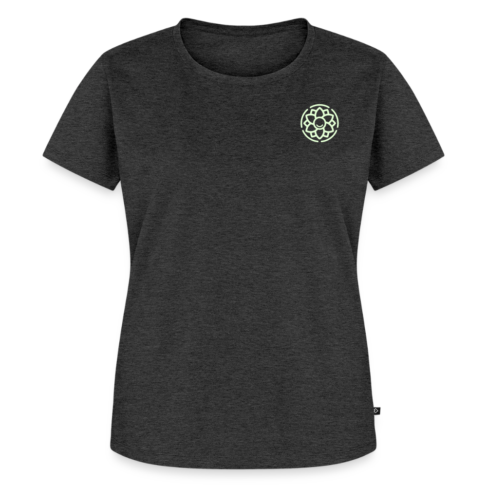 Design T-Shirt „Seid lieb zueinander“ für Damen aus Bio-Baumwolle, Farbe: anthrazit - Dankfabrik.