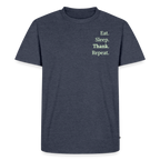 T-Shirt „Eat. Sleep. Thank. Repeat.“ | Herren * - Jeansblau 