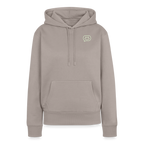 Design Hoodie „Seid lieb zueinander“ für Damen aus Bio-Baumwolle, Farbe: grau – Dankfabrik.
