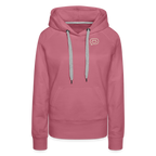 Design Hoodie „Seid lieb zueinander“ für Damen aus Bio-Baumwolle, Farbe: pink – Dankfabrik.