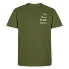 T-Shirt „Eat. Sleep. Thank. Repeat.“ | Herren * - Khaki