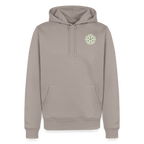 Design Hoodie „Ich danke, also bin ich“ für Herren aus Bio-Baumwolle, Farbe: beige – Dankfabrik.