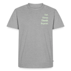 T-Shirt „Eat. Sleep. Thank. Repeat.“ | Herren * - Grau meliert