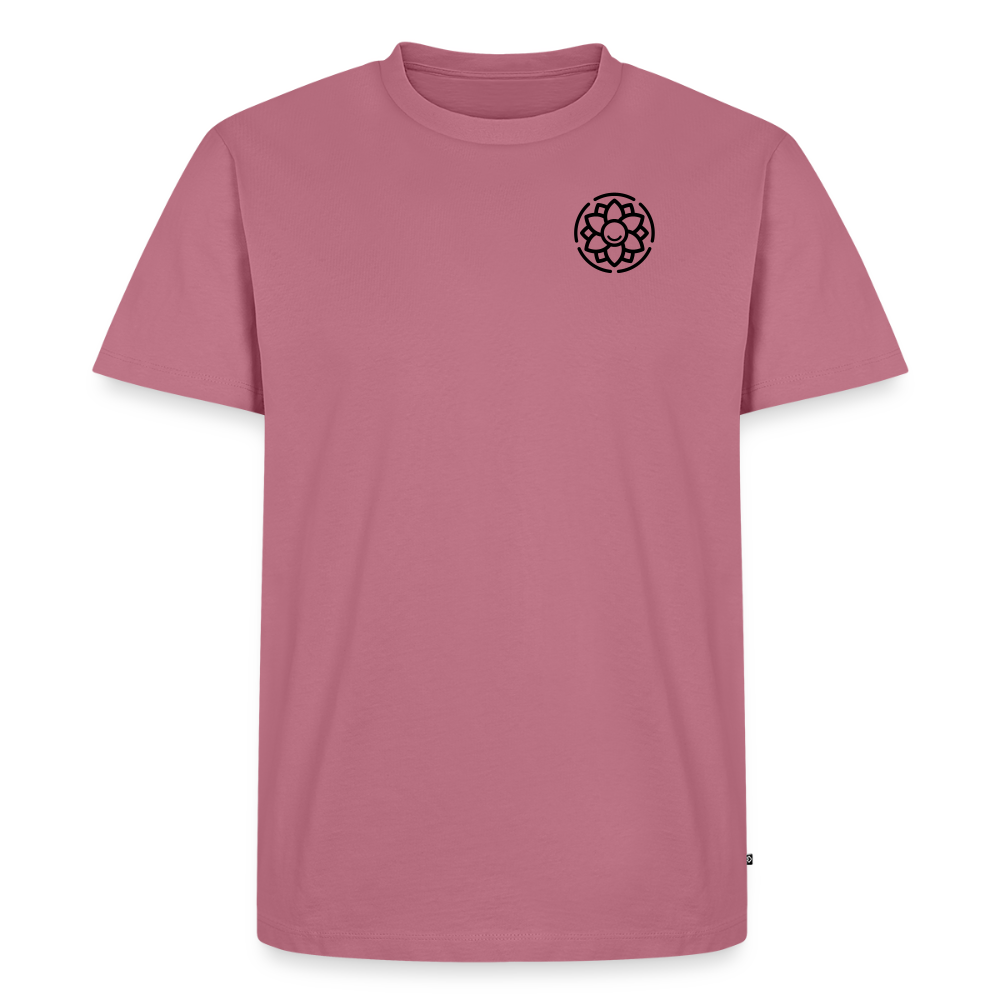 Design T-Shirt „Dankbarkeit“ für Herren aus Bio-Baumwolle, Farbe: rosa – Dankfabrik.