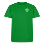 Design T-Shirt „Seid lieb zueinander“ für Herren aus Bio-Baumwolle, Farbe: grün – Dankfabrik.