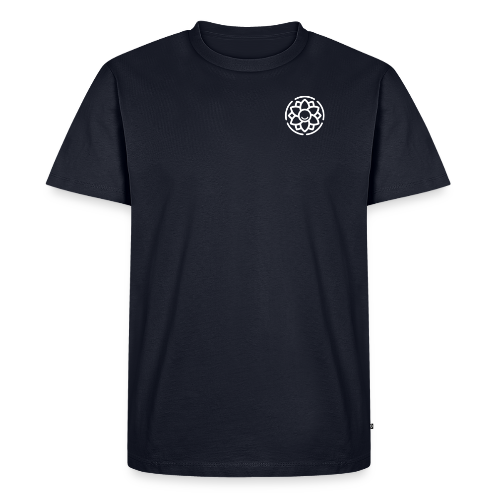 Design T-Shirt „Dankbarkeit“ für Herren aus Bio-Baumwolle, Farbe: navy-blau – Dankfabrik.