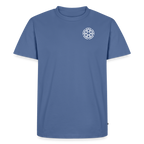 Design T-Shirt „Dankbarkeit“ für Herren aus Bio-Baumwolle, Farbe: blau – Dankfabrik.