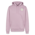 Design Hoodie „Seid lieb zueinander“ für Herren aus Bio-Baumwolle, Farbe: rosa – Dankfabrik.