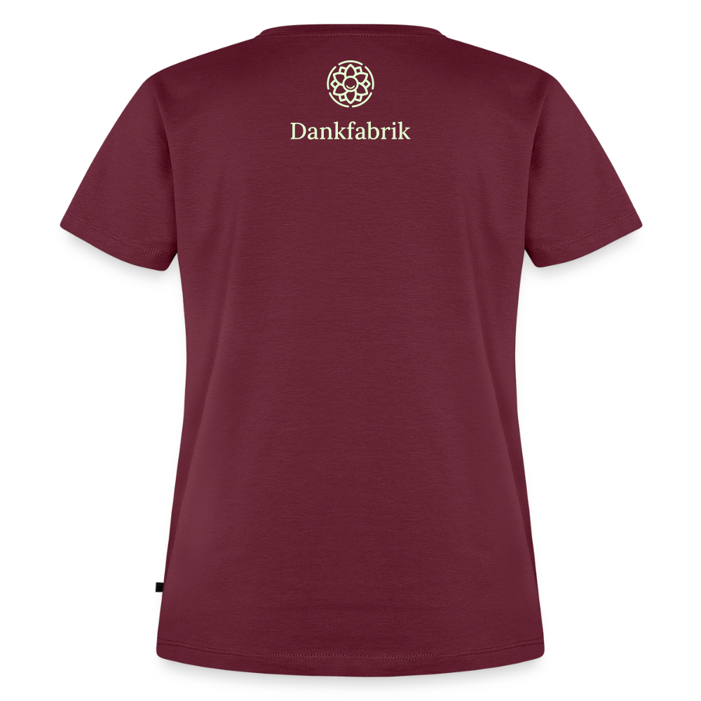 T-Shirt „Ich danke, also bin ich." | Damen * - Burgunderrot